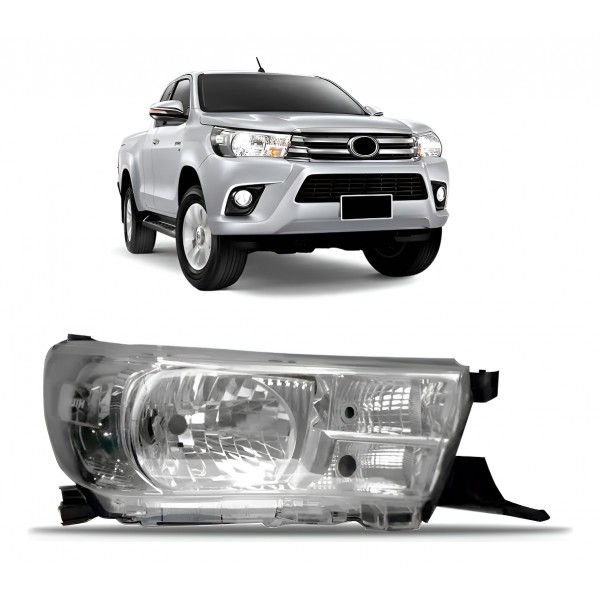 Farol Hilux Srv 2016 2017 2018 2019 2020 Manual Sem Led Direito/passageiro