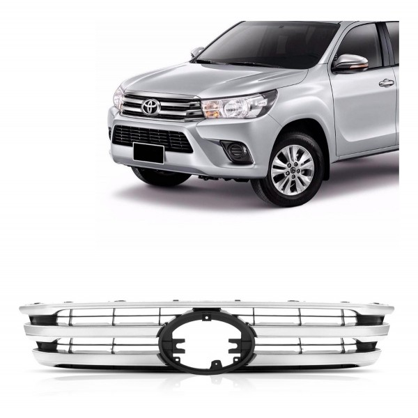 Grade Dianteira Hilux 2016 2017 2018 2019 Cromada