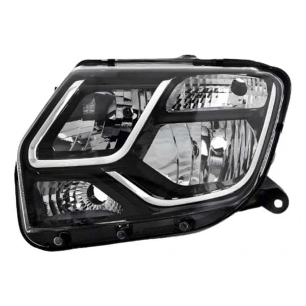 Farol Esquerdo Manual Duster 2016 A 2020 Mascara Negra Esquerdo/motorista