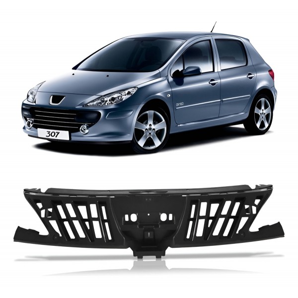 Grade Superior Interna Parachoque Dianteiro 307 07 08 A 12 Preto