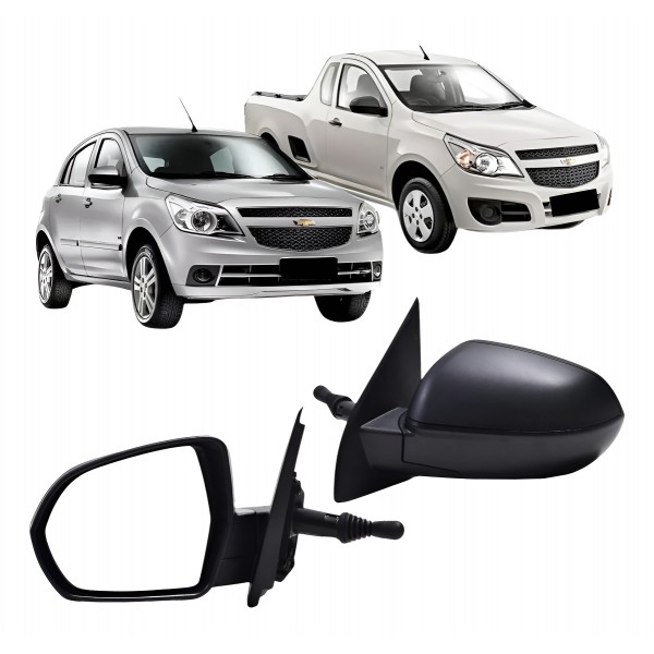 Retrovisor Agile Montana 2009 A 2016 Com Controle Esquerdo Esquerdo