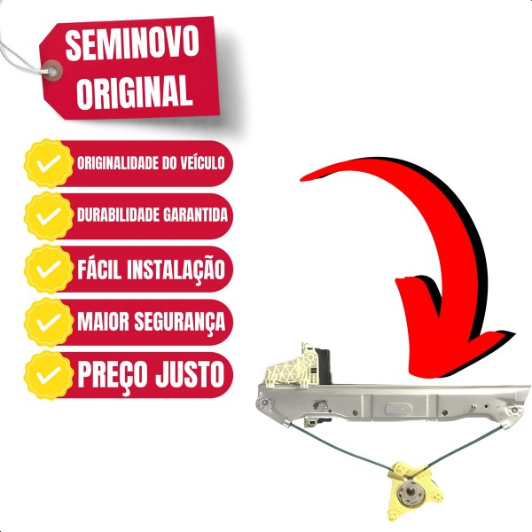 Máquina Vidro Elétrico Motorista Vw Gol Voyage G5 G6 G7 G8