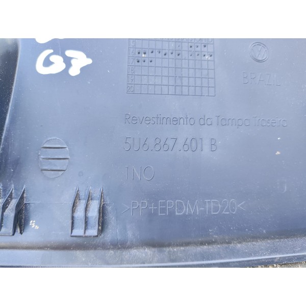 Moldura Interna Tampa Porta Mala Vw Gol G7 G8 2017 A 2022 Preto