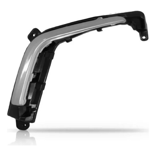 Grade Moldura Milha Esq Peugeot 308 2012 2013 2014 C/ Friso Preto Aro Cinza Esquerdo