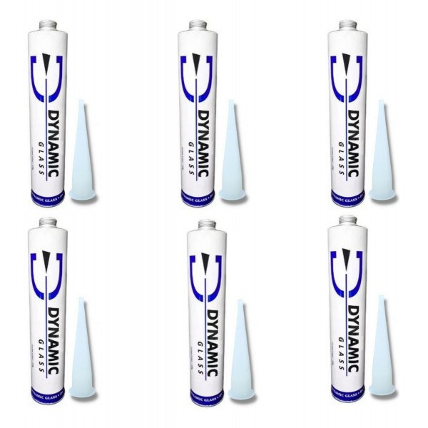 Kit 6 Cola Parabrisa Alta Aderência + Bico Aplicador 310ml