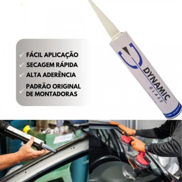 Dynamic Cola Para Parabrisas Com Bico E Secagem Rápida