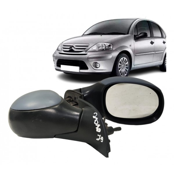 Retrovisor Manual Para C3 2003 A 2012 Lado Direito