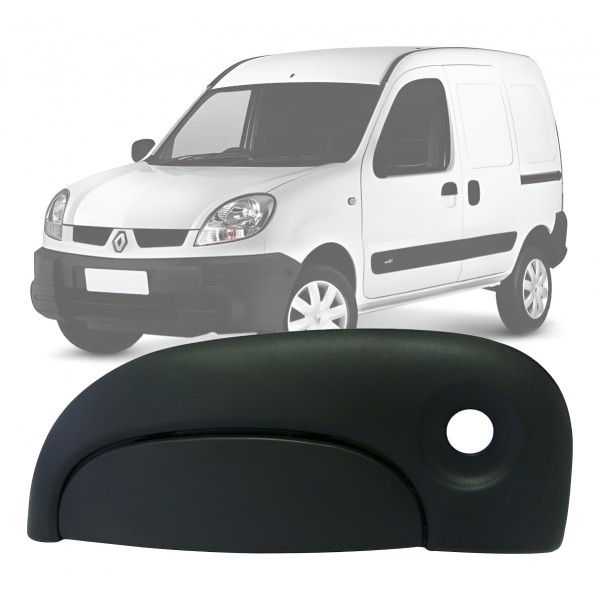 Maçaneta Externa Direita Renault Kangoo 2000 2001 2002 2003 Preto Dianteira