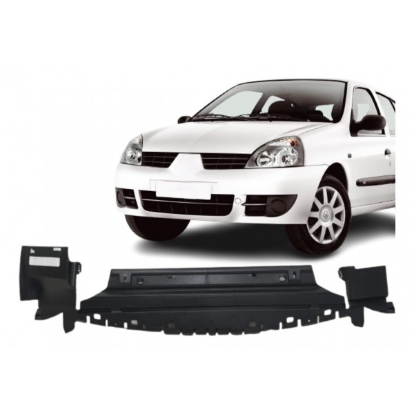 Defletor Inferior Parachoque Dianteiro Clio 2006 A 2012 Pretoo
