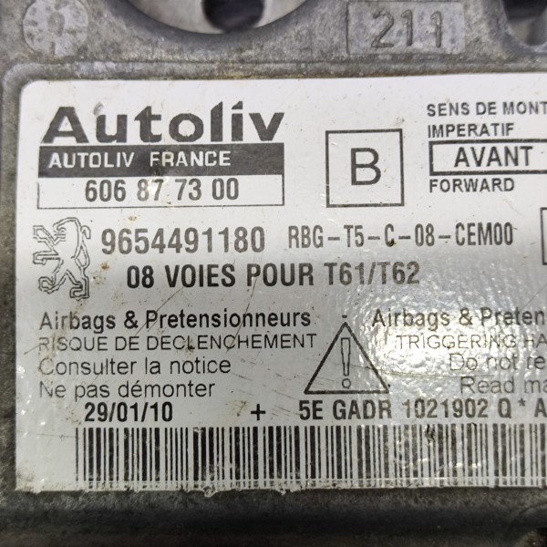 Modulo Central 9654491180 Peugeot 307 2007 2008 2009