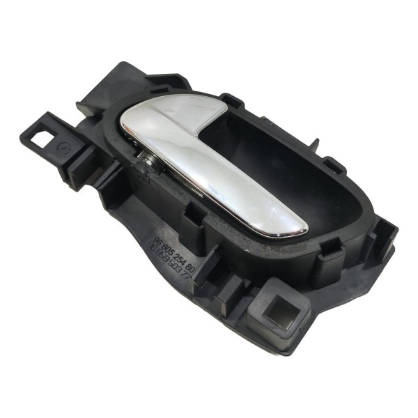 Maçaneta Interna Traseira Esquerda Peugeot 308 2012 A 2015 Cromado Traseira