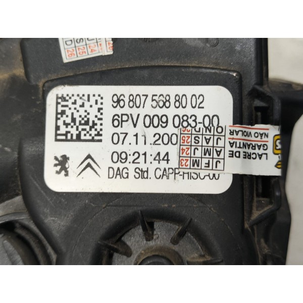 Pedal Acelerador Eletronico 307 2007 2008 2009 2010 11 2012