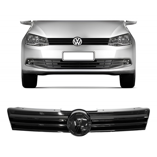 Grade Radiador Gol Voyage Saveiro G6 2013 A 2016 Black Piano Brilhante