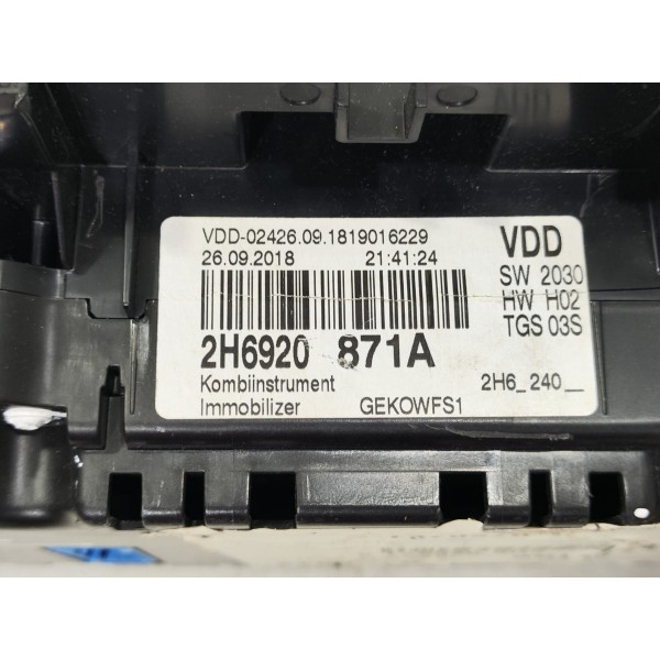 Painel Instrumentos Velocimetros Amarok V6 2019 A 2023 Preto