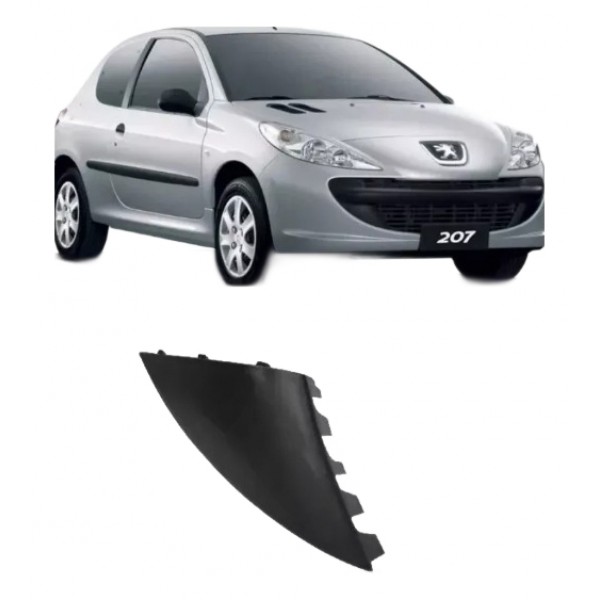 Tampa Moldura Reboque Triangulo Parachoque 207 2008 A 2015 Preto