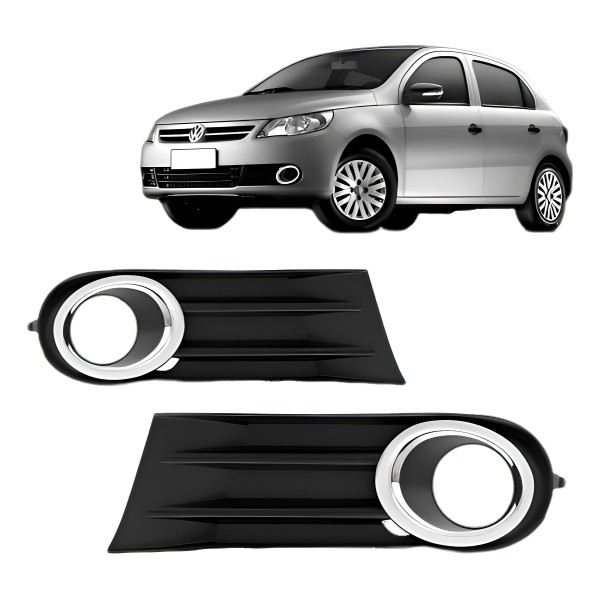 Moldura Grade Farol Milha Neblina Parachoque Gol G5 09/12