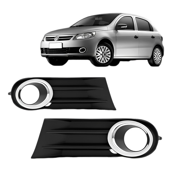 Moldura Grade Farol Milha Neblina Parachoque Gol G5 09/12