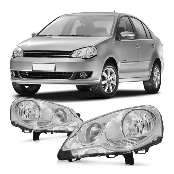 Farol Polo 2007 2008 2009 2010 2011 2012 2013 2014 Cromado