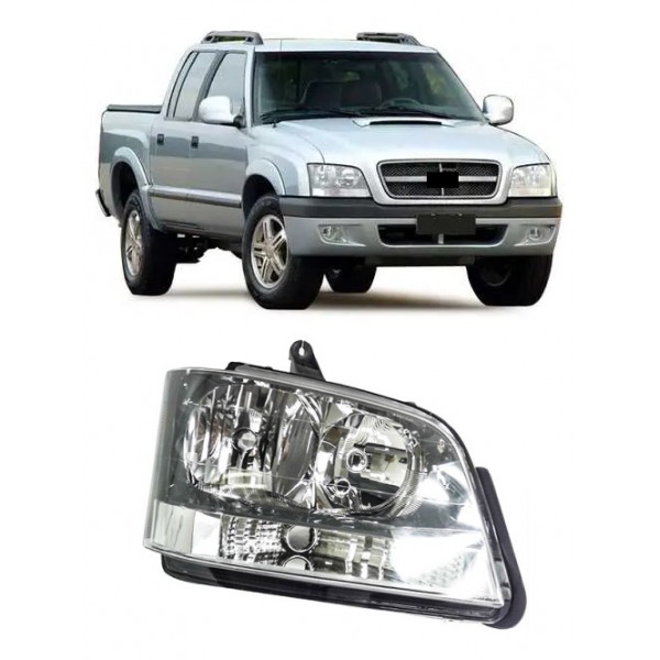 Farol Principal Blazer 2001 02 A 2011 Mascara Cinza Direito