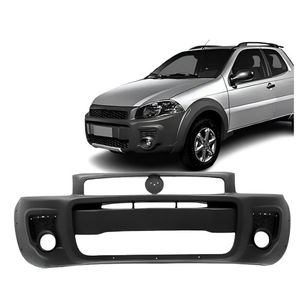 Parachoque Dianteiro Strada Working 2014 A 2020 C/ Furo Preto