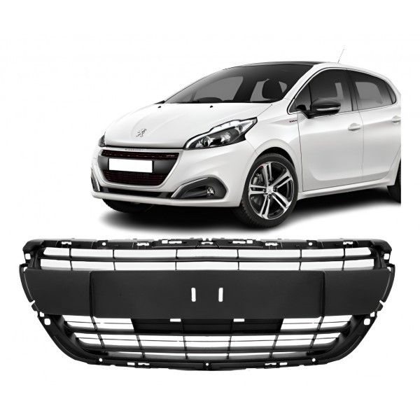 Grade Parachoque Dianteiro 208 2017 2018 2019 2020 Preto Natural