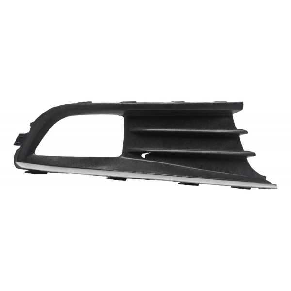 Moldura Farol Milha Gol G6 2013 A 2016 Com Furo Cromado  Preto Direito