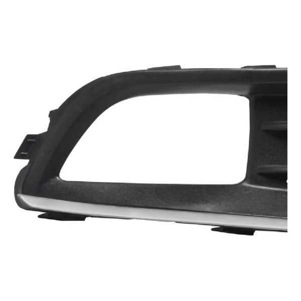 Moldura Farol Milha Gol G6 2013 A 2016 Com Furo Cromado  Preto Direito