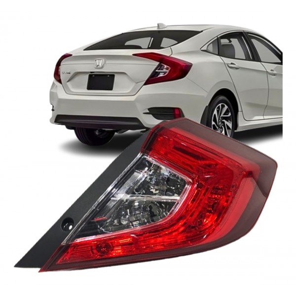 Lanterna Traseira Civic 2017 A 2021 Lado Direito Canto Direito/passageiro Vermelho