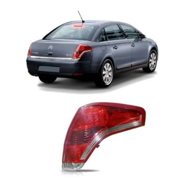 Lanterna Traseira C4 Pallas Sedan 08/14 Lado Direito Direito Vermelho Lente Acrílica