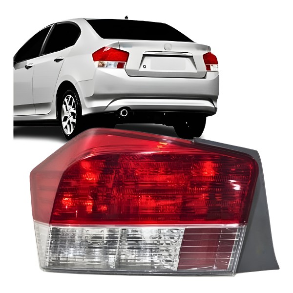 Lanterna Traseira City 2009 2010 2011 Esquerdo Bicolor Esquerdo/motorista Vermelho