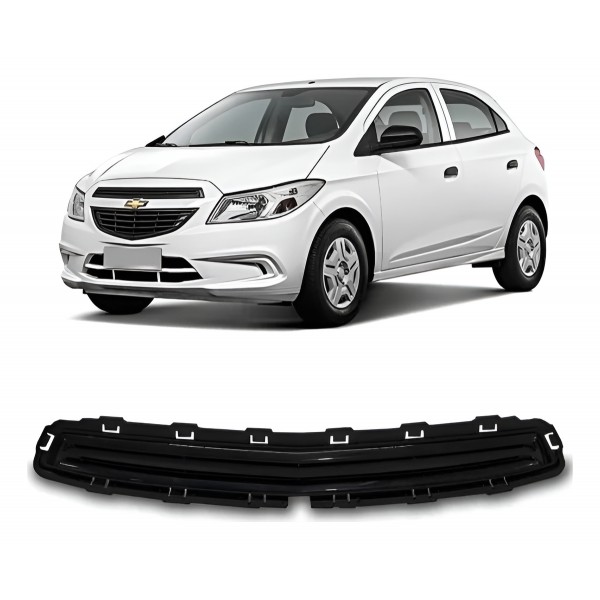 Grade Sem Friso Cromado Dianteira Superior Onix/ Prisma/13 Preto