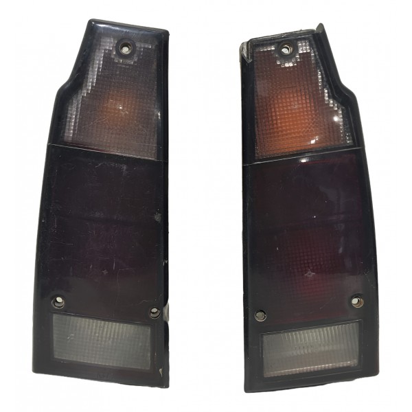 Par Lanterna Traseira Parati 1987 A 1995 Paralelo Detalhes Ambos Lados Fumê