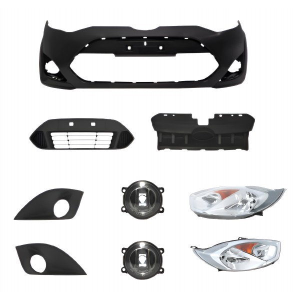 Kit Frente Ford Fiesta Rocam Parachoque 2010 2011 2012 2013 Preto