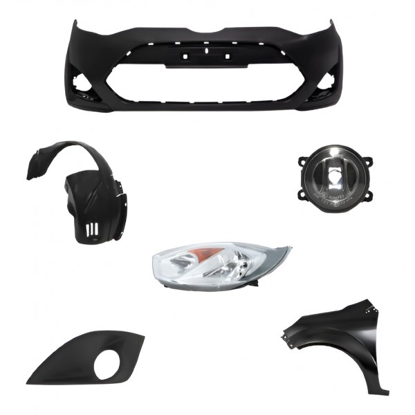 Kit Frente Ford Fiesta Rocam Esquerda 2010 2011 2012 2013 Preto