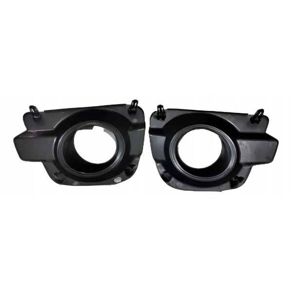 Par Moldura Grade Farol De Milha Furado Kwid 17 Preto