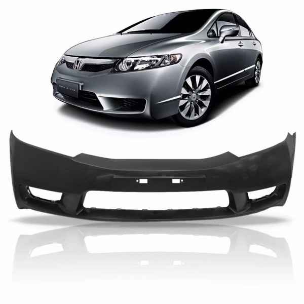Parachoque Dianteiro New Civic 09/11 Com Ressalto Preto