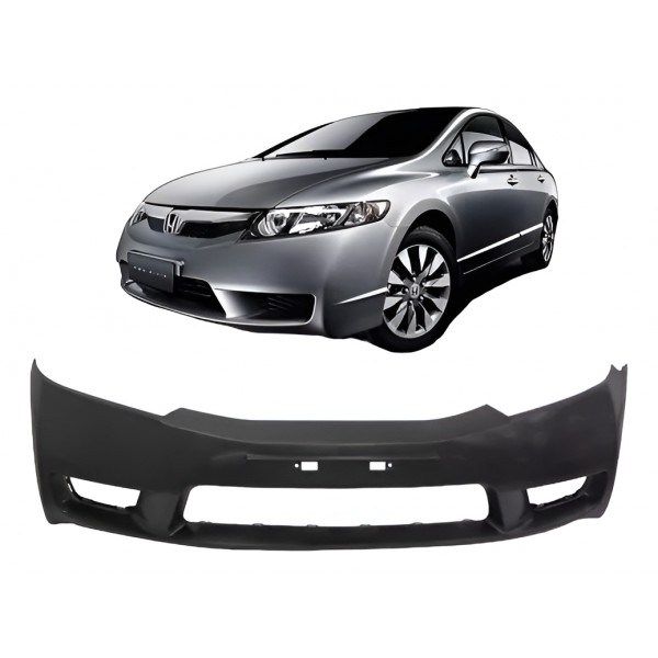 Parachoque Dianteiro New Civic 09/11 Com Ressalto Preto