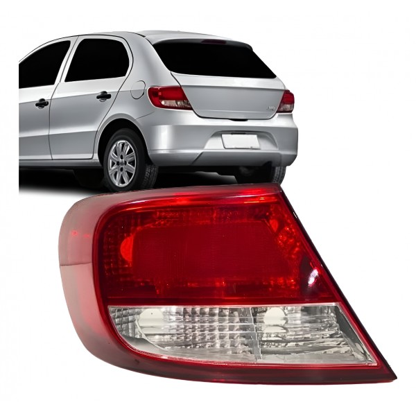 Lanterna Traseira Gol G5 2009 2010 2011 2012 Bicolor Esquerdo/motorista Vermelho