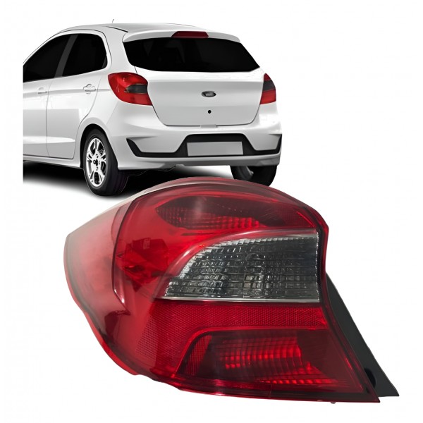 Lanterna Traseira Ka Hatch 2019 A 2022 Fume Detalhe Direito/passageiro Vermelho