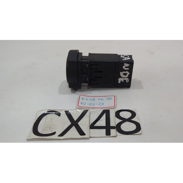 Botão Interruptor Do Pisca Alerta Logan Sandero 2007 À 2009 Preto