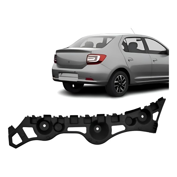 Guia Suporte Parachoque Traseiro Logan 2014 A 2019 Esquerdo/motorista