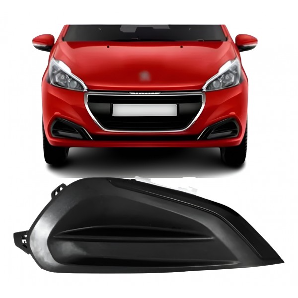 Grade Parachoque Dianteiro 208 2017/2020 S/ Furo Direito Preto Direito