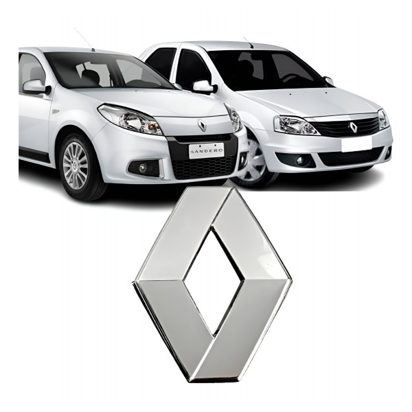 Emblema Grade Sandero 2008 A 2014 Logan 2011 A 2014 Cromado Cromado