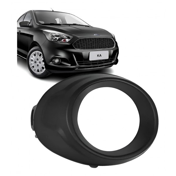 Tampa Milha Parachoque Ford Ka 2015 2016 2017 2018 Com Furo Preto Direito