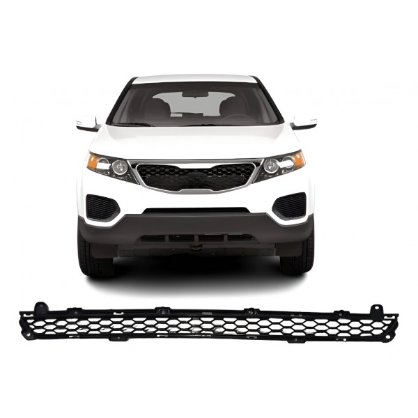 Grade Central Parachoque Dianteiro Sorento 2010 2011 12 2013 Preto Ambos Lados