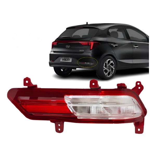 Lanterna Parachoque Traseiro Hb20 2023 A 2026 Lado Direito Direito/passageiro Vermelho