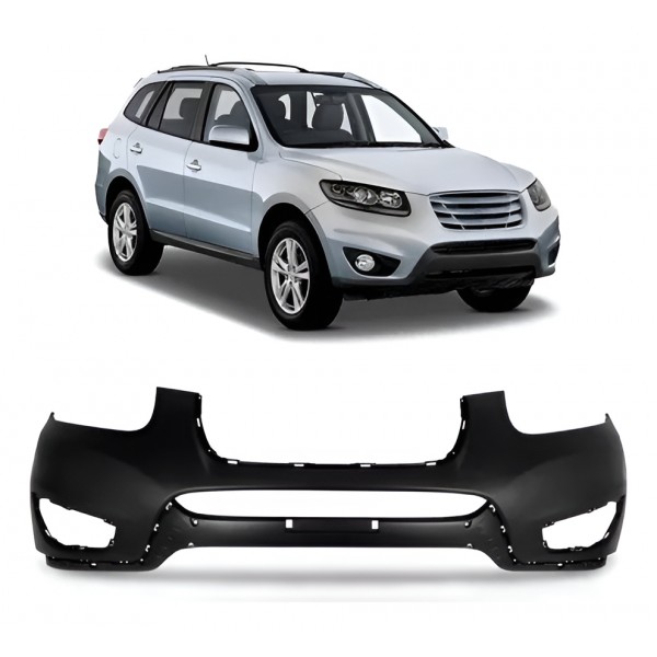 Parachoque Dianteiro Santa Fe 2008 2009 2010 Novo Preto