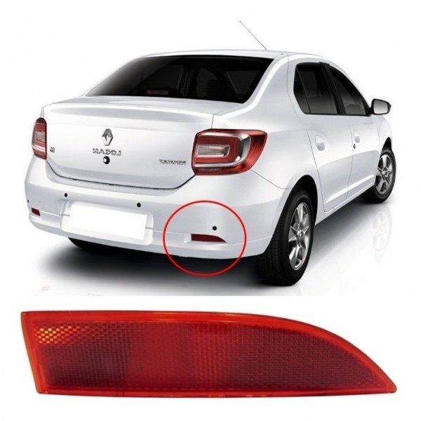 Lanterna Para-choque Traseiro Logan 14/ Sandero 15/ Direita Vermelho