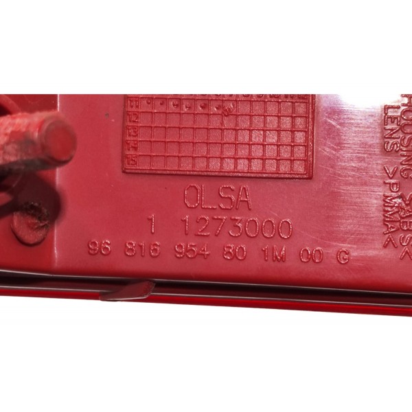 Refletor Parachoque Traseiro 408 2011 A 2015 Lado Esquerdo - Vermelho