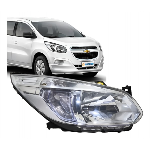 Farol Lado Direito Spin 2012 A 2018 Manual Cromado Direito/passageiro